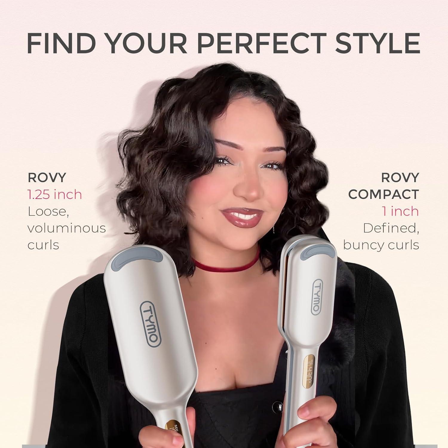 image:imageCurling Iron Hair Crimper Waver TYMO ROVY Beach Waves Curling Wand Ionic Deep Waver Hair Curler Tool with Ceramic 3 Barrel for Women Dual Voltage AntiScald Easy to Use Pink 125 InchElegant Gold