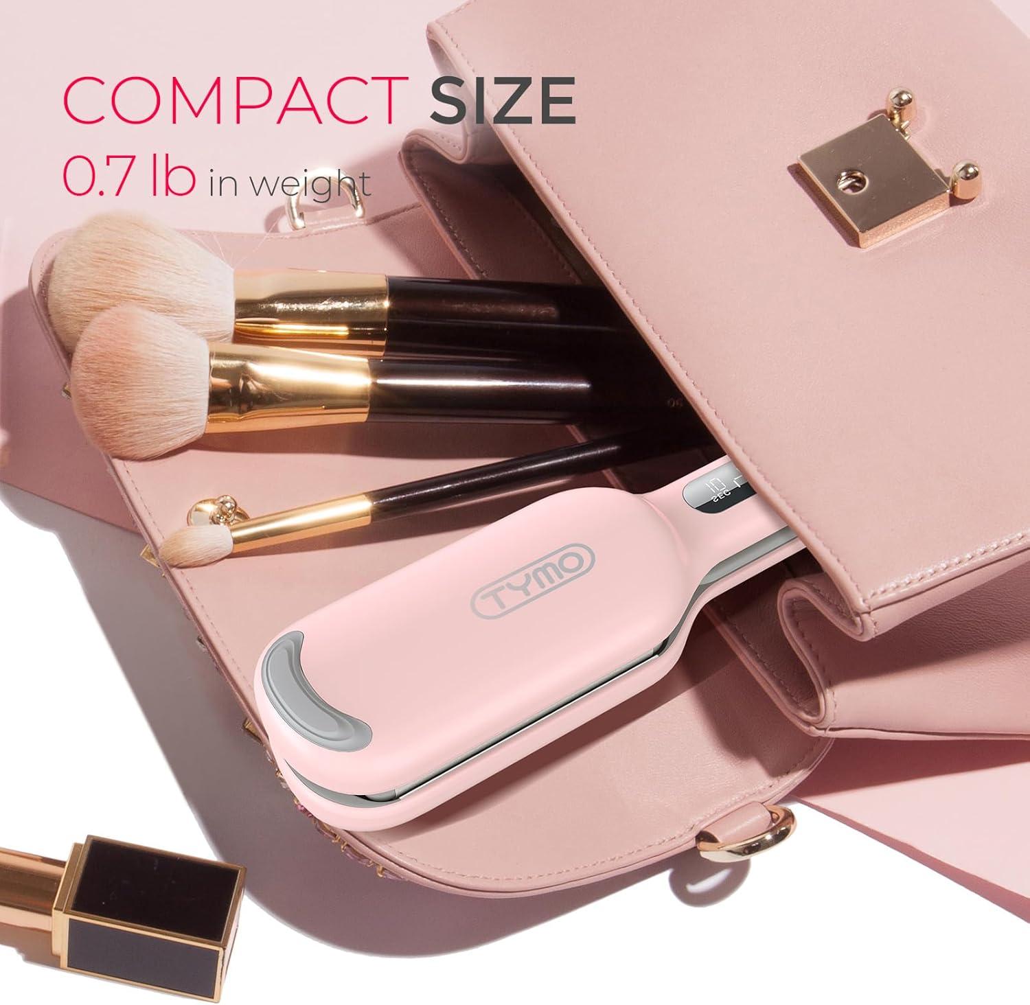 image:imageCurling Iron Hair Crimper Waver TYMO ROVY Beach Waves Curling Wand Ionic Deep Waver Hair Curler Tool with Ceramic 3 Barrel for Women Dual Voltage AntiScald Easy to Use Pink 125 InchPink