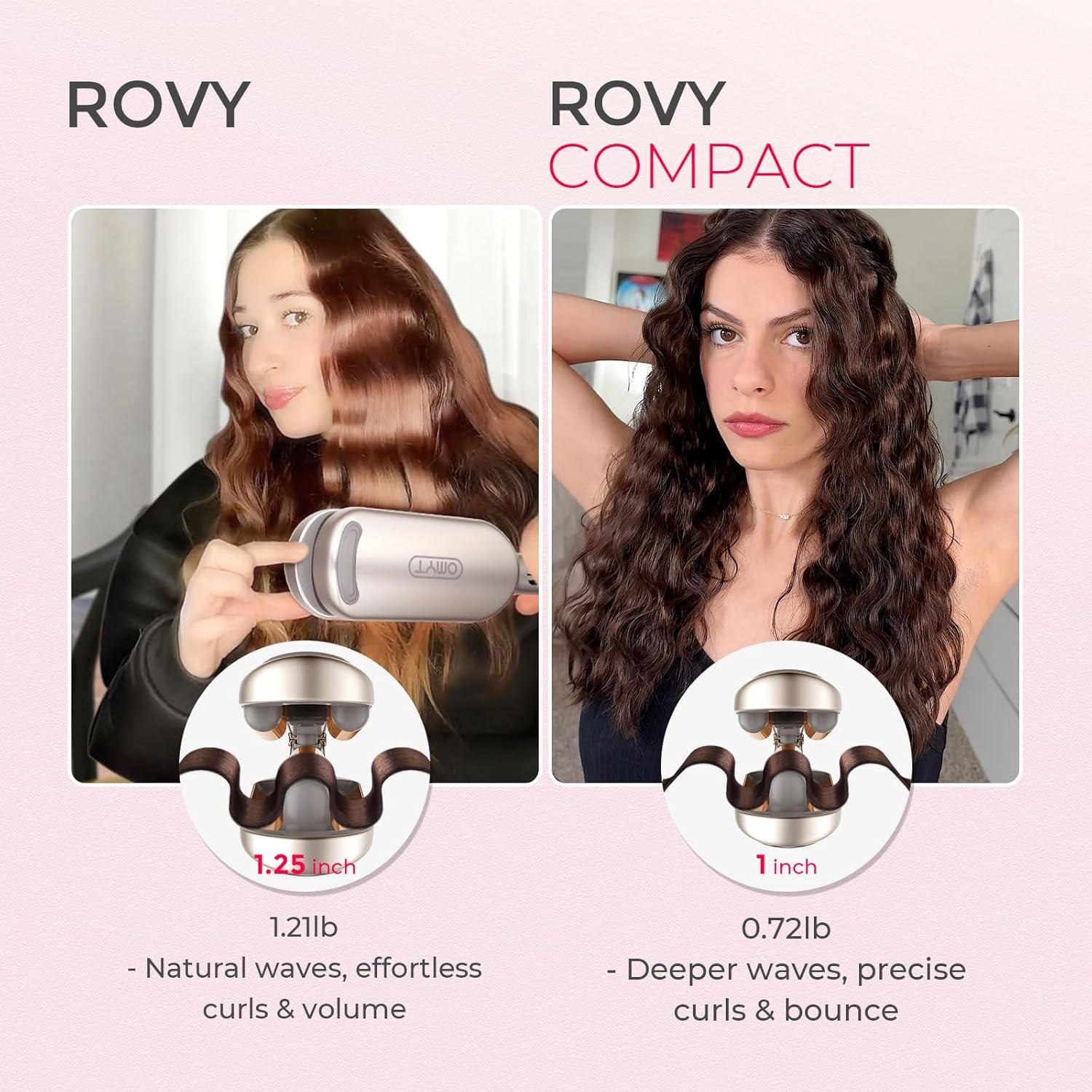 image:imageCurling Iron Hair Crimper Waver TYMO ROVY Beach Waves Curling Wand Ionic Deep Waver Hair Curler Tool with Ceramic 3 Barrel for Women Dual Voltage AntiScald Easy to Use Pink 125 InchElegant Gold