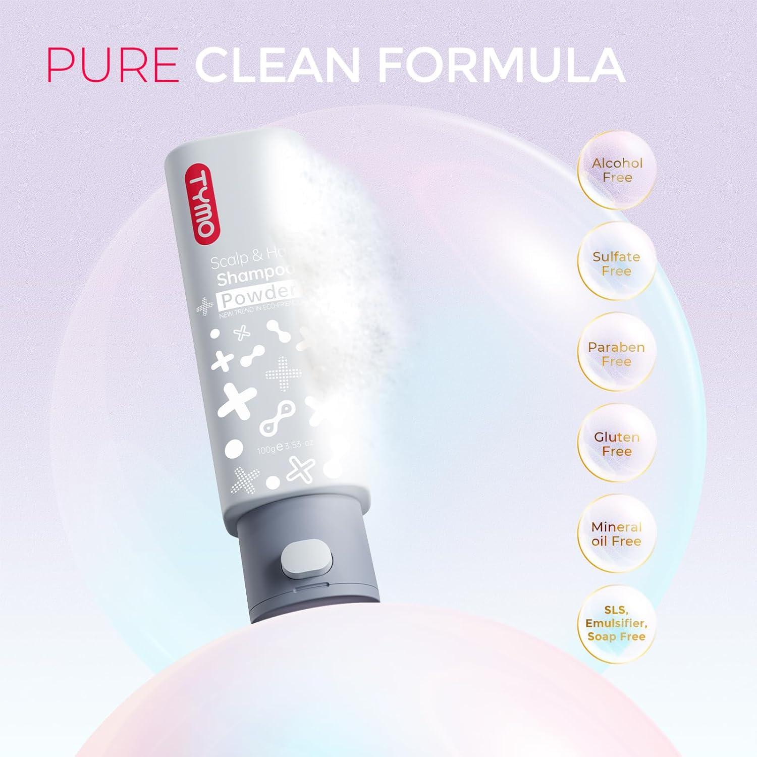 image:imageTYMO Clarifying Shampoo for Women Men Natural Formula Shampoo Powder for Deep Clean Nourishes for All Hair Types Sulfate Free Water Dissolve Wash Hair 35 Oz Dandruff amp Deep Clean Rosemary