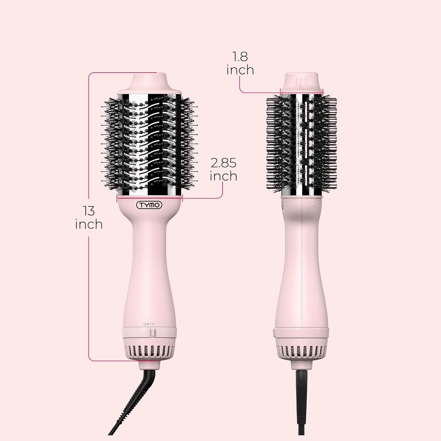 image:imageTYMO Hair Dryer Brush Blow Dryer Brush in One 4 in 1 Ionic Hairdryer and Styler Volumizer with Oval Titanium Barrel Hot Air Straightener for Smooth FrizzFree Blowout GoldPink