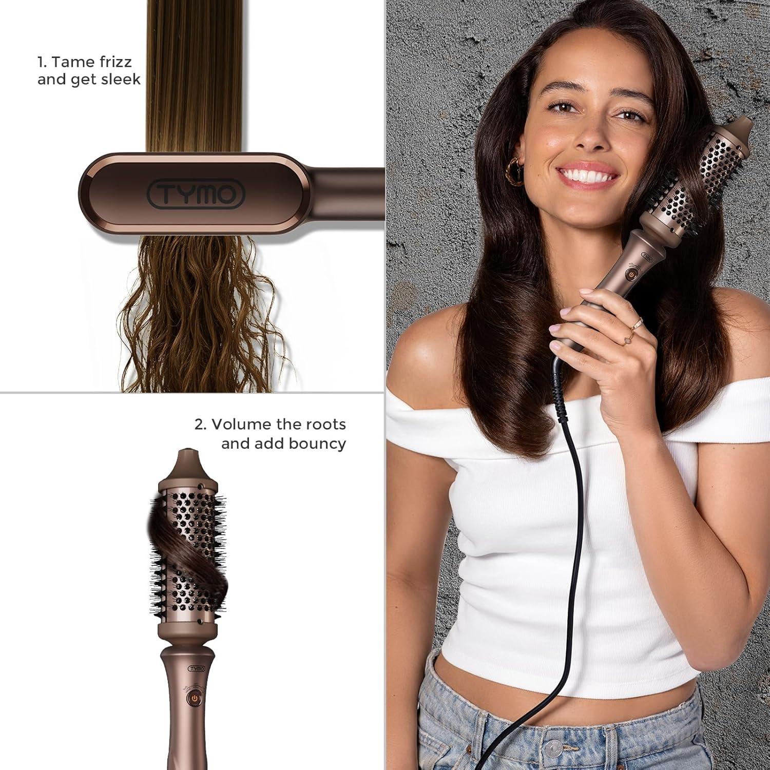 image:imageTYMO Limited Edition Styling Set Include TYMO ROVY Hair Crimper Wave Curling Iron amp Ring Plus Straightener Brush amp STYLUX Thermal Brush 3 in 1 Ionic Hair Curler Tool Set for Women