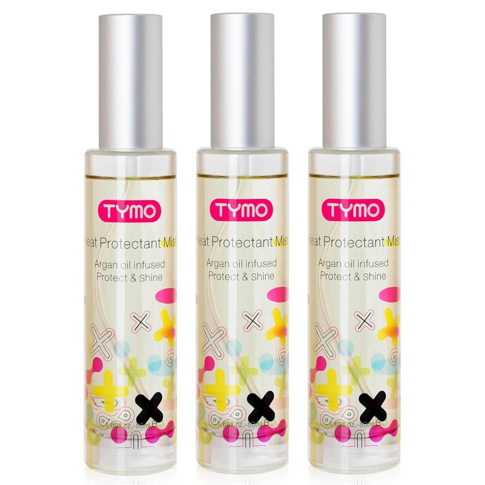 image:imageTYMO Heat Protectant Spray for Hair with Argan Oil for Styling Tools Heat Protection Spray to Smooth amp Hydrate Natural Clean Formulation Multibenefit Treatment Lightweight for All Hair Types169 Fl Oz Pack of 3
